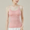 thumbnail image 3 of Fanxing Shelf Bra Tank Tops for Women Adjustable Spaghetti Strap Yoga Shirts Basic Padded Tank Tops Undershirts Built in Bra Pink,XL, 3 of 8