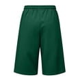 thumbnail image 5 of Men's Casual 3/4 Shorts Solid Athletic Running Shorts Elastic Waist Drawstring Workout Sweat Shorts Big Pockets XL, 5 of 7