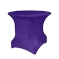 thumbnail image 1 of Ultimate Textile (2 Pack) Round Fitted Stretch Spandex Table Cover - for 48-Inch Round Tables, Purple, 1 of 2