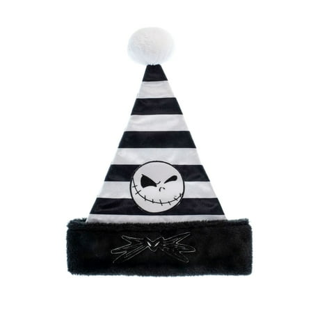 Disney Nightmare Before Christmas Jack Skellington Santa Hat Black