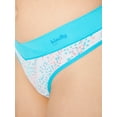 thumbnail image 4 of Kindly Yours Women's So Comfy Crossover Waist Thong Panties, 2-Pack, Sizes XS-XXXL, 4 of 8