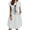 White, variant on Fesfesfes Spring Dresses for Women Loose Round Neck Tunic Dress Casual Knee Length Linen Mini Dress Heart Printed Mom Dress with Pocket