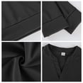 thumbnail image 7 of BRANROY Men's Waffle V Neck Long - Sleeve Tee Shirts for Men with Soft Waffle Knit for Everyday Comfort, Layering and Weekend Outings,Black L, 7 of 7