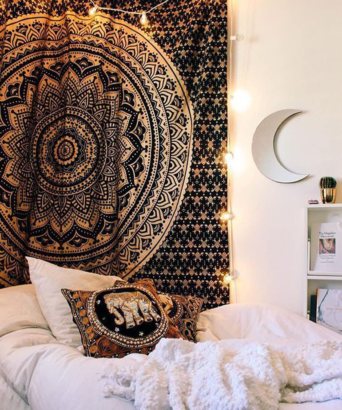 Bohemian Wall Hanging Poster Indian Mandala Tapestry Room Decor Cotton Fabric 