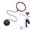 Purple, variant on Ankle Skip Ball for Kids,Matte Finish, Multi-Hole Design — A Portable Agility Training Rope and Foldable Fitness Tool Suitable for Both Indoor and Outdoor Use.