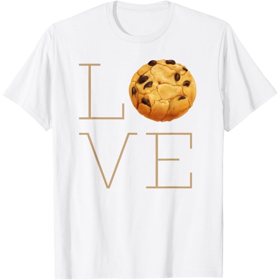 I Love Chocolate Chip Cookies. Love CookieT-ShirtMen's and women's pure cotton short-sleeved shirts