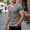 Gray, variant on Jerdar Men's Muscle T Shirts Stretch Short Sleeve V Neck Bodybuilding Workout Tee Shirts Ribbed Knit Shirt Tops for Men Trendy Summer