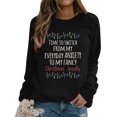 thumbnail image 3 of Vedolay Half Zip Sweatshirt Women 2023 Casual Half Zip Sweatshirts Lapel Loose Long Sleeve Pullover 2023 Fall Winter Clothes,Black M, 3 of 4