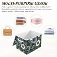 thumbnail image 6 of Yayeee Collapsible Cube Storage Bin with Lid Fabric Closet Decorative Basket with Handles, Dark Floral, 6 of 7