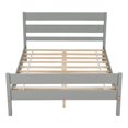 thumbnail image 6 of Bellemave Full Bed Frames,Wood Platform Bed with Headboard and Footboard, Full Size Sleigh Bed with Wood Slat Support, No Box Spring Needed (Gray), 6 of 8