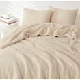 thumbnail image 3 of Brooklyn Loom Oversized Marshmallow Plush 100% Microfiber Polyester Ivory 3-Piece King Comforter Set, Solid Casual themed, Adult Bedding, OEKO-TEX Certified, 3 of 10