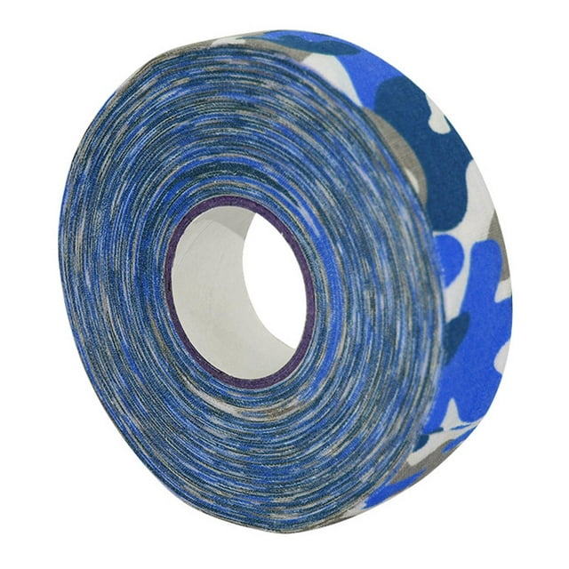 Almencla 2.5Cmx25M Ice Hockey Cloth Tape Protector Cover Wrapping Wear Resistant Tape Blue