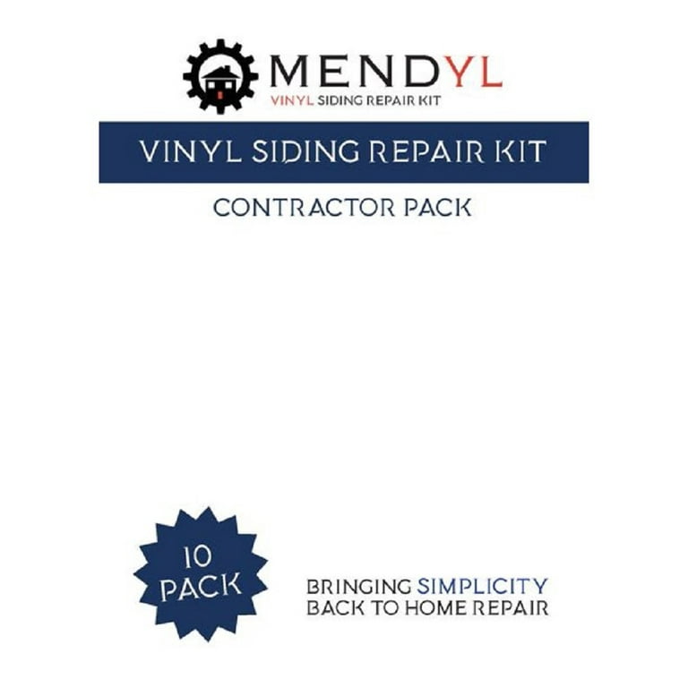 Mendyl Vinyl and Siding Repairing Kit - Cover Any Crack, Holes, or  Blemishes - Contractor 10 Patches 