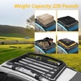 thumbnail image 6 of Rooftop Cargo Basket - 165 LBS Loading Capacity, 50" x 38" x 6.3" Dimensions Rooftop Cargo Carrier, Anti-Rust, Roof Basket for SUV, Car, and Truck., 6 of 8