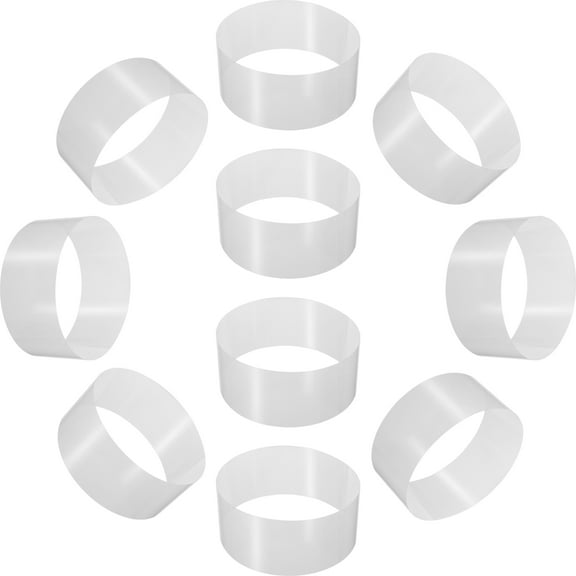 Raindrops Cake Wrapping Collar Transparent Plastic 100 Sheets 2.6in x 20.1in x 0.04in