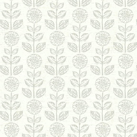 Chesapeake Dolly Light Grey Floral Wallpaper