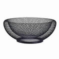 thumbnail image 1 of Metal Mesh Countertop Fruit Snacks Basket Bowl Stand for Kitchen, Black Decorative Table Centerpiec, 1 of 5