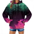thumbnail image 2 of NuoCaiYun Fall Winter Sweatshirts for Men and Women Hooded Sweater Flame Printed Pullover Blouse with Pocket, 2 of 6