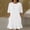 *White, variant on ClodeEU Women's Short Sleeve Crew Neck Ruffle Hem Mini Dress,Casual T-Shirt Swing Dress Black,Women's Plus L