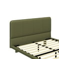 thumbnail image 5 of Christopher Knight Home Modern Queen Green Upholstered Leatherette Floating Bedframe with LED Headboard, 5 of 7
