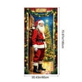 thumbnail image 2 of ‌Christmas Door Cover - 35.43in x 70.87in Santa Claus & Festive Decorations,Christmas Home Decor for Holiday Atmosphere,Door Porch Covers for Home Party Holidays Decoration‌, 2 of 5