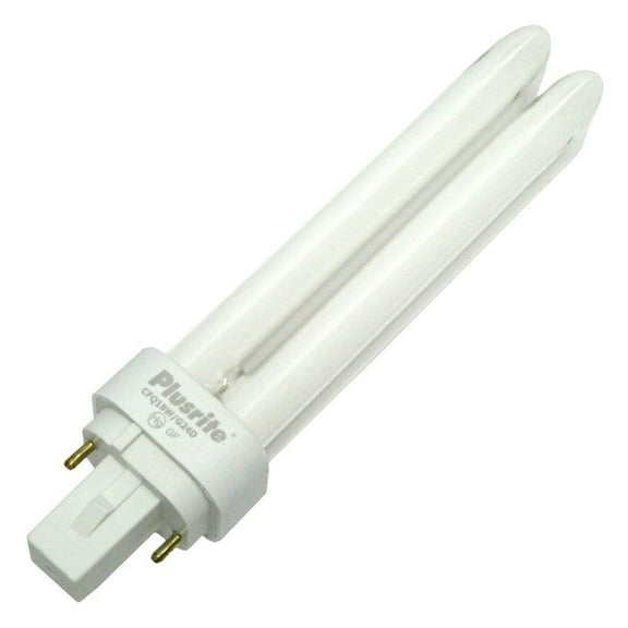 plusrite - cfq18w/g24d/835 - 18 watt cfl light bulb 2 pin g24d-2 base - 3500k -