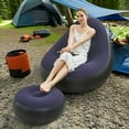 thumbnail image 6 of TPY 2-Piece Inflatable Sofa Set - 49" Lounge Chair & Footstool with Air Pump. Portable Foldable Design for Outdoor Travel, Camping & Beach Use., 6 of 11