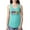 White, variant on Peace Love Baseball Sports Ladies Racerback Tank Top, Tahiti Blue, Medium