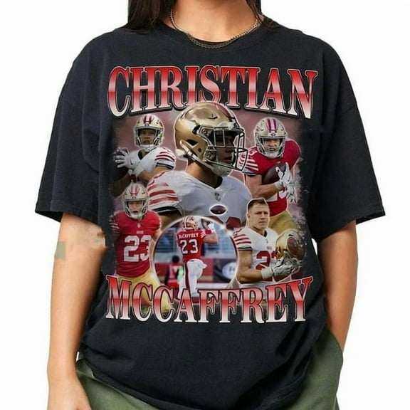 Vintage Christian McCaffrey Bootleg Shirt, Retro 90's Fans Gift, Running back Homage Shirt, Gift for fans