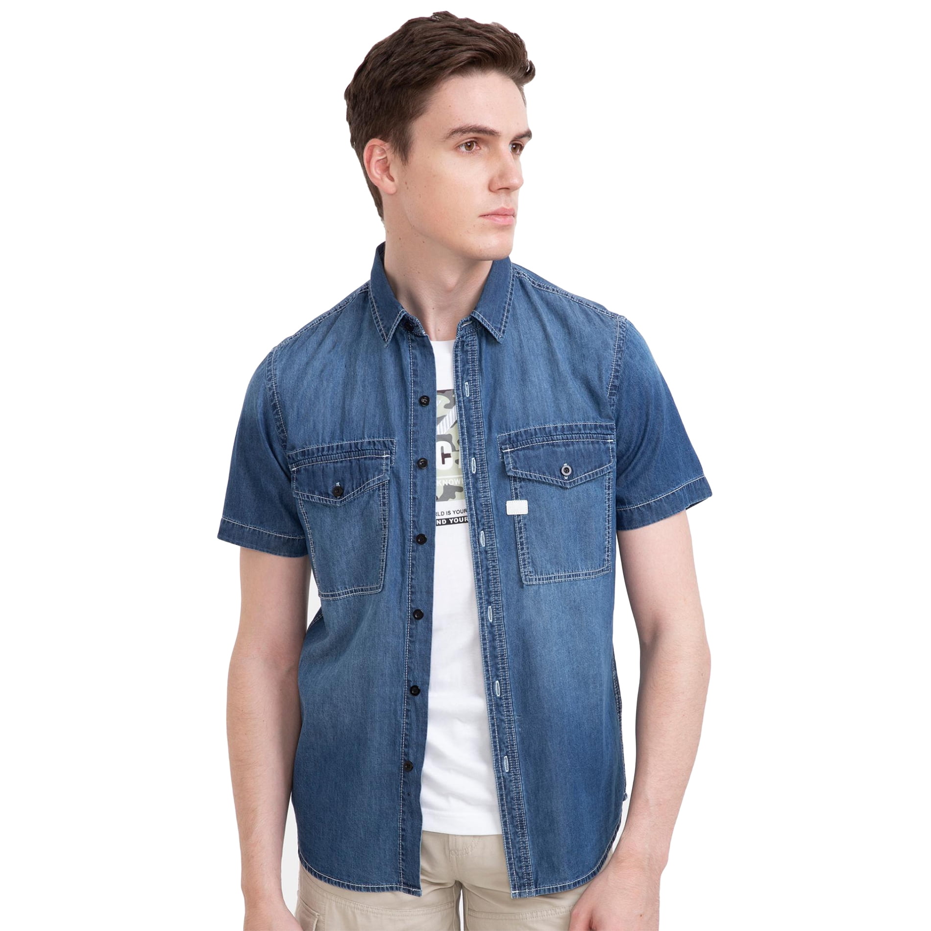 walmart denim shirt mens