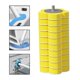thumbnail image 3 of Cepillo de inodoro desechable con esponja, cepillo para inodoro, cabezales de repuesto, sistema de limpieza 10 cabezales de cepillo amarillo, 3 of 9