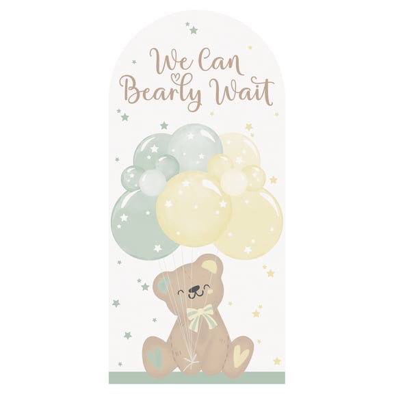 1 Count 84 x 39.6IN We Can Bearly Wait Baby Shower Arched Plastic Wall Poster by Way to Celebrate