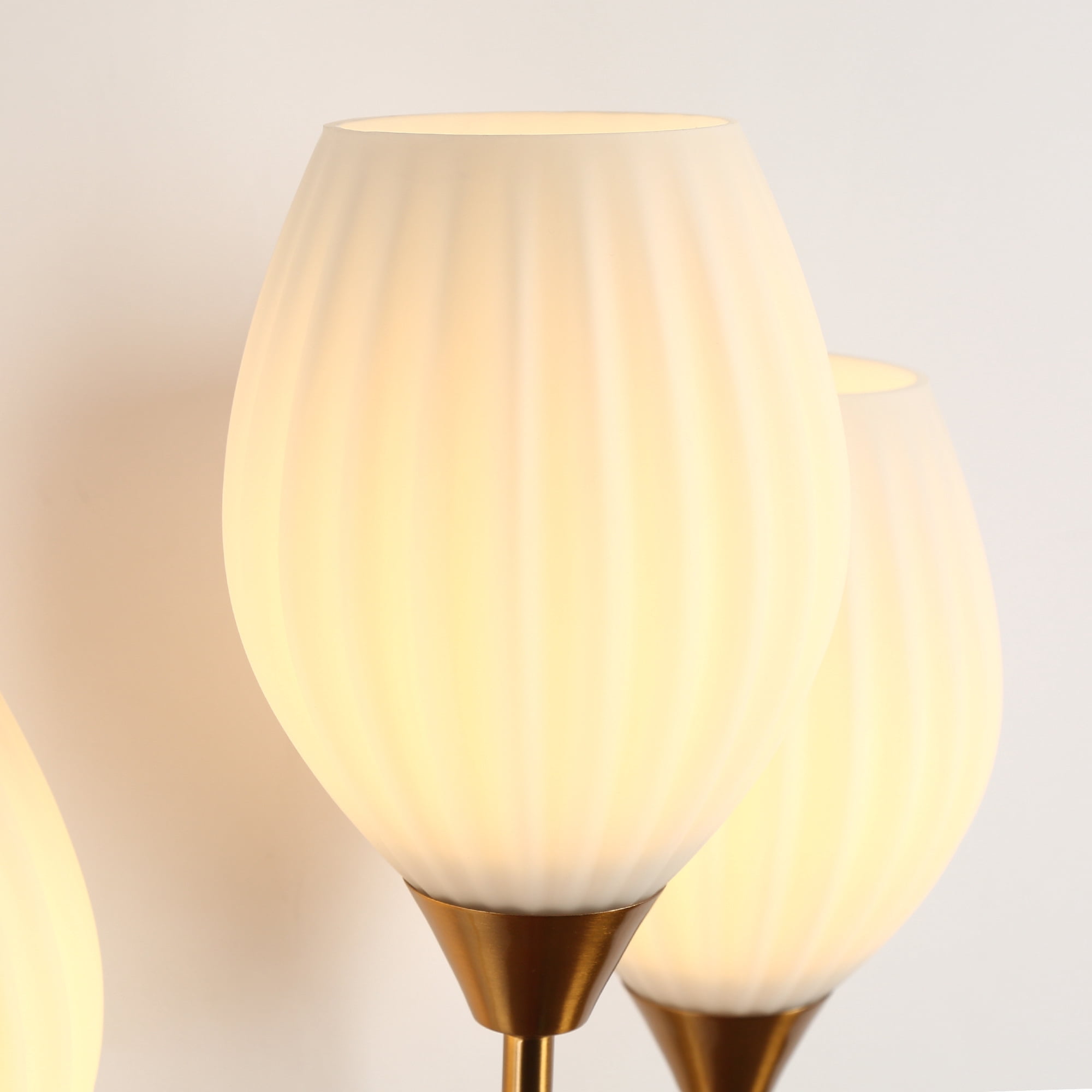 LNC GriseldaFenwick 15.3-in W 3-Light Polished Gold Modern/Contemporary LED Wall Sconce