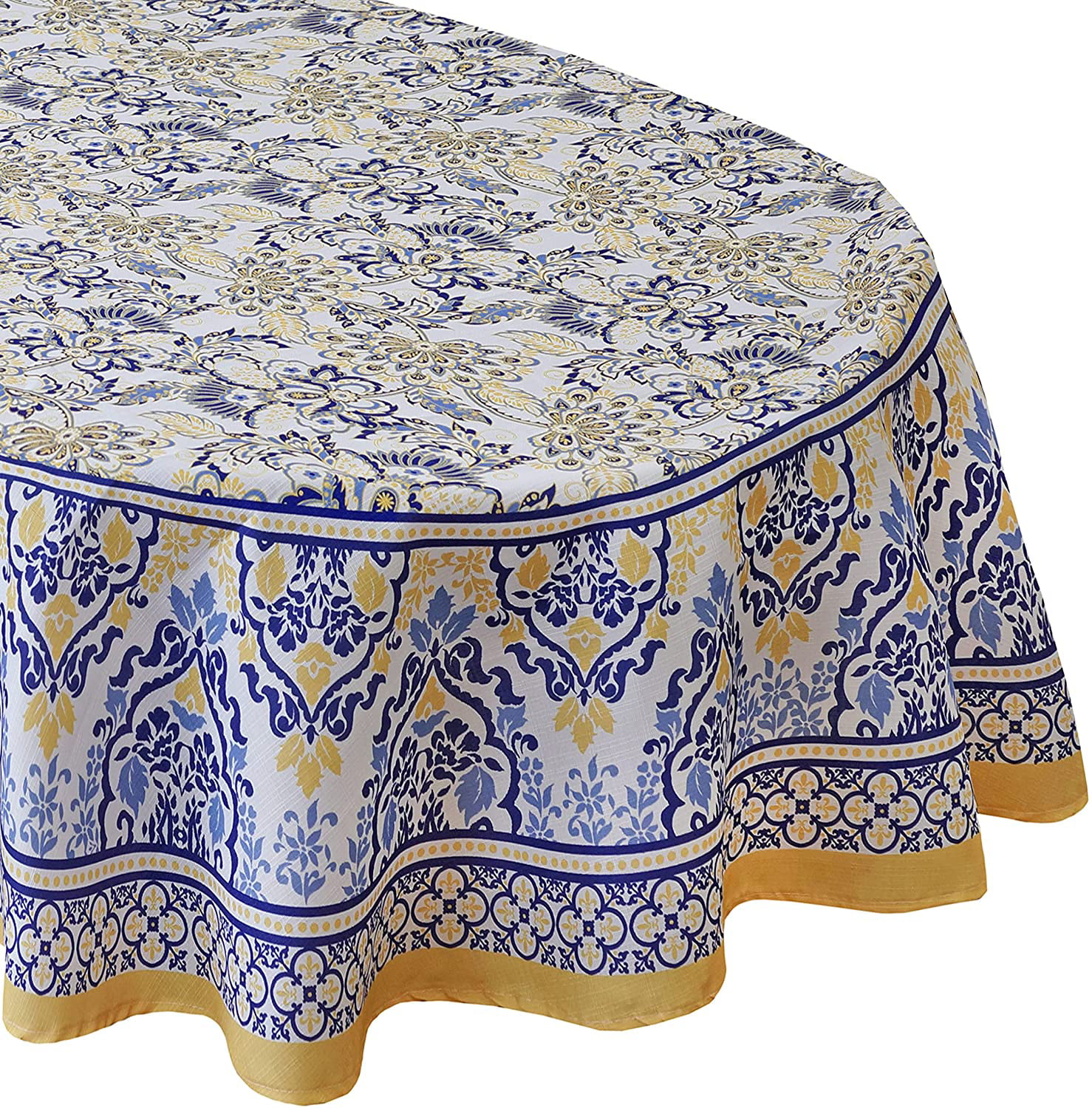 Home Bargains Plus Belle Fleur Provence Country French Fabric Placemats, Stain and Water Resistant, Wrinkle Free Floral Paisley Tablecloth, Wrinkle