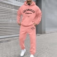 thumbnail image 2 of SGMVNU Sweatsuits for Men 2 Piece Hoodie Tracksuit For Fashionable Workout Wear And Outdoor Activities Casual Running Jogging Sport Comfort Suit Sets(Light Pink, M), 2 of 4