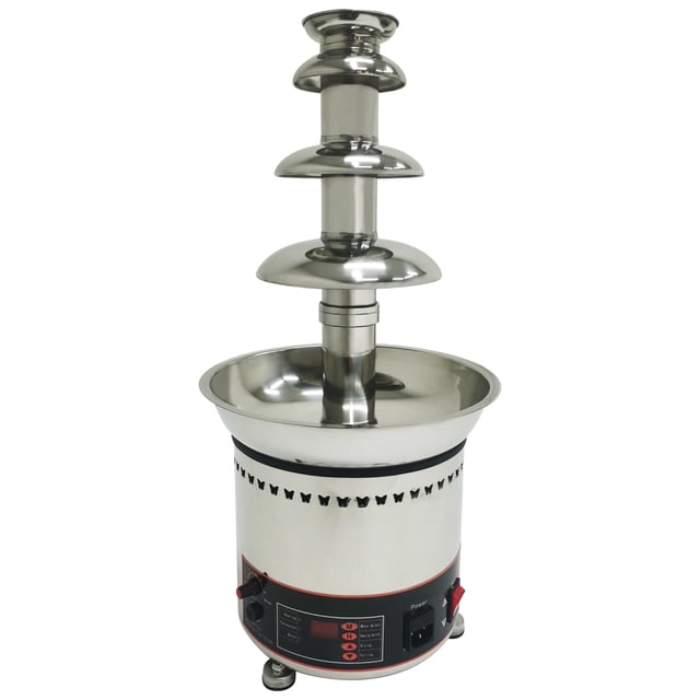 4-Tier Electric Chocolate Fountain Tower Chocolate Waterfall Fountain Digital Controll 110V