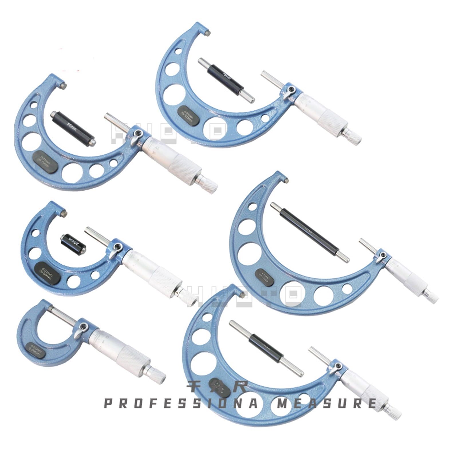 0.001mm Digital Outside Micrometer 0-25mm 25-50mm 50-75mm 75-100mm Electronic Micrometer Caliper Gauge Meter Micrometer Carbide ,Easy to Use