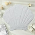 thumbnail image 2 of Better Trends Seashell Bath Rug, 100% Cotton Cute Beach Theme Bathroom Mat, Soft & Absorbent, Reversible, Washable Foot Mat, White Sea Decor for Kids & Home, 25" x 28" Marilyn Collection, 2 of 4