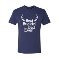 thumbnail image 2 of Wild Bobby, Best Buckin Dad Ever Funny Hunting, Father's Day, Men Premium Tri Blend Tees, Vintage Navy, Small, 2 of 3