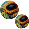 thumbnail image 7 of SKYSONIC Vivid Sunflower Trivet Pot Holders Pads, Set of 2 Sunny Flowers Pot Holder Heat Resistant Trivets Cotton Thread Weave Mats Kitchen Table Decor, 7 of 7