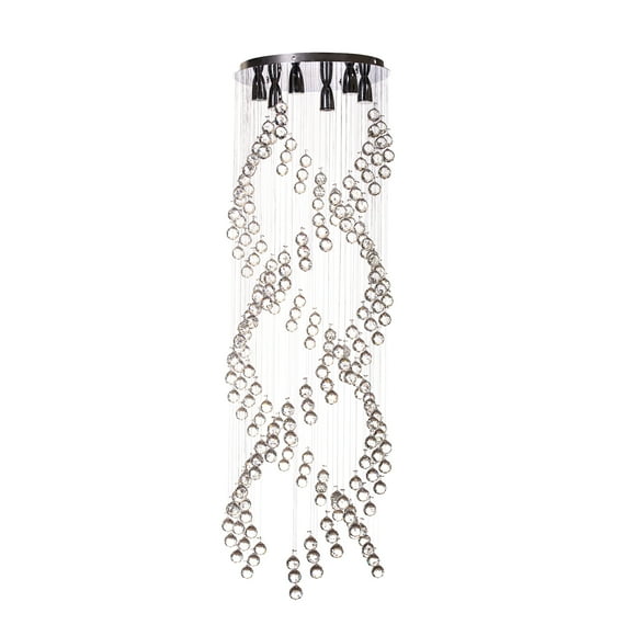 Candil de Cristal Cortado Gamalux Williams Krystal Trenza 6 Luces