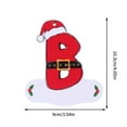 thumbnail image 2 of Dmlowu 26 Letter Christmas Tree Ornaments for Xmas Tree - Personalized Christmas Ornaments with Santa Hat, Christmas Decorations Pendant for Holiday Party Hanging Decor, 2 of 2