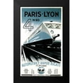 thumbnail image 2 of Vintage Apple Collection 10x14 Black Modern Framed Museum Art Print Titled - Paris Lyon Train, 2 of 5