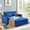 Dark Blue, variant on 54" Velvet 3-in-1 Convertible Sleeper Sofa Bed, Loveseat with Adjustable Backrest & Side Pocket, Pull-Out Couch for Living Room