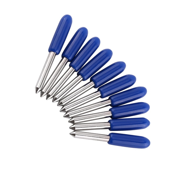 Cuchillas para Cúter de Plotter de Carburo Cementado, Corte de Vinilo de Alta Precisión para Conpas Rojas, 30, 45 y 60 Grados, 10 UDS.
