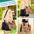 thumbnail image 5 of FORMRS Insulated Lunch Bag for Work School Unisex Large Capacity Cooler with Shoulder Strap, Purple Abstract Floral, 5 of 6