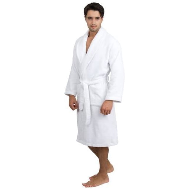 Men's Robe, Turkish Cotton Terry Shawl Bathrobe