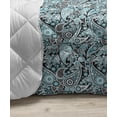 thumbnail image 3 of Blue Paisley Down Alternative Comforter, Rhythmic Buta Elements with Floral Ornaments Illustration Print, Microfiber Quilt for All Season, 5 Sizes, Cobalt Blue Azure Blue, by Ambesonne, 3 of 3