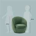 thumbnail image 4 of Better Homes & Gardens Mira Kids Swivel Chair, Olive Velvet, 4 of 12