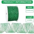 thumbnail image 2 of Glitter Mesh Wired Ribbon 2.5" X 10 Yards Webbed Sequin Glitter Christmas Ribbon for Tree Garlands Decoration, Home Decor, Craft Projects, Wreath Supplies, 2 of 6